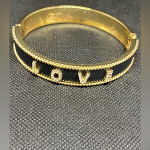 Gold and Black Love Bracelet